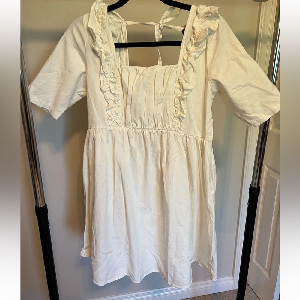 ASOS Maternity Cream Denim Dress